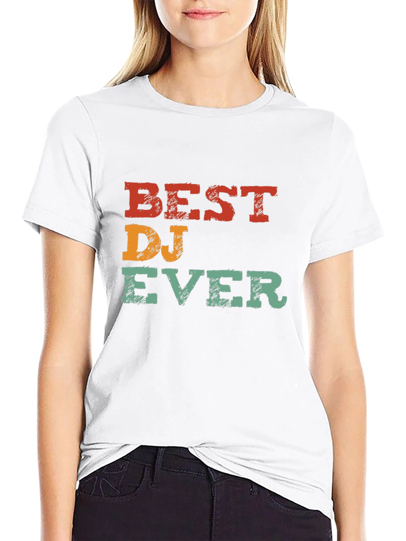 Best DJ Ever Graphic Tee - Black Cotton T-Shirt