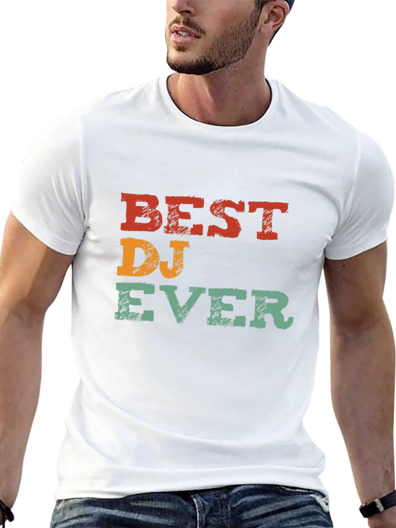 Best DJ Ever Graphic Tee - Black Cotton T-Shirt