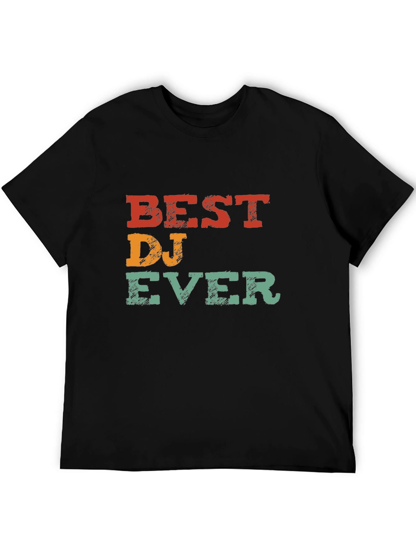Best DJ Ever Graphic Tee - Black Cotton T-Shirt
