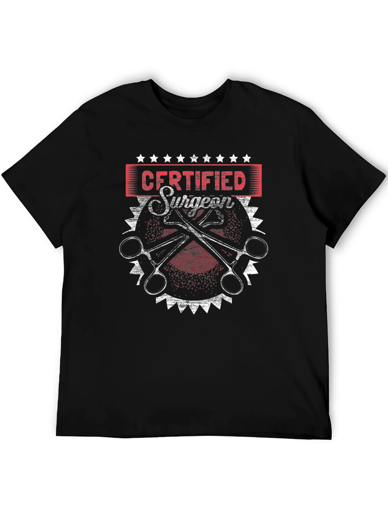 Certified Surgeon Graphic T-Shirt - Black Cotton