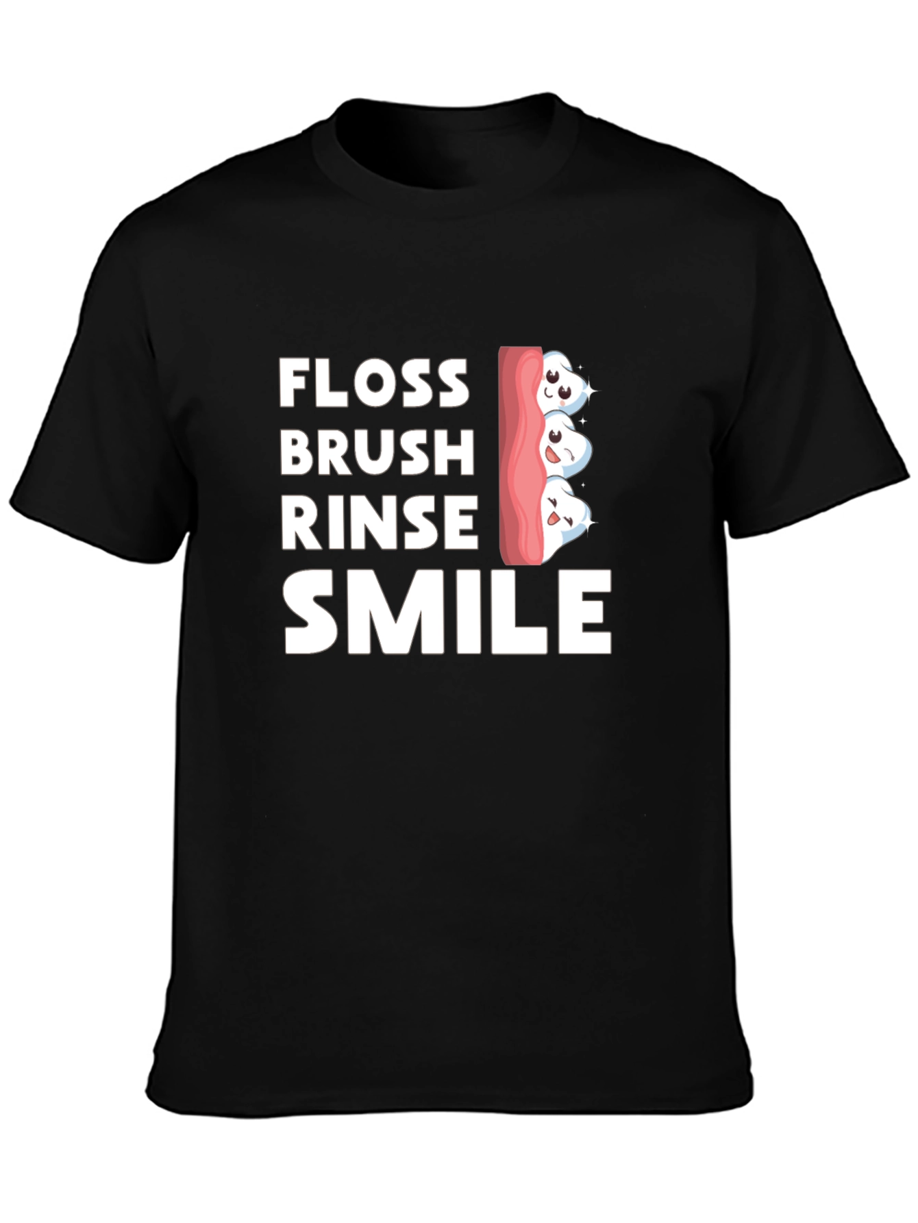 Floss Brush Rinse Smile Graphic Tee