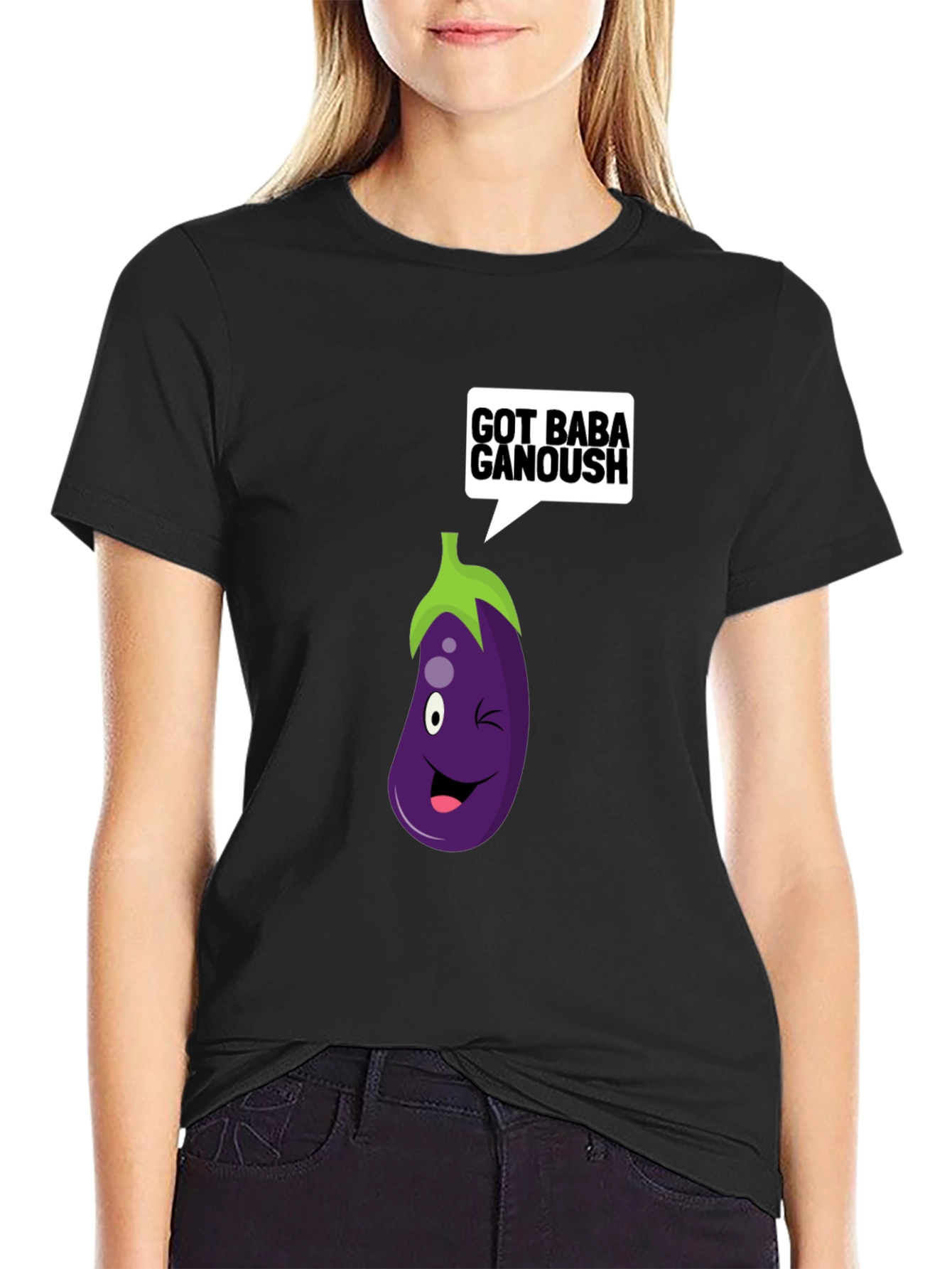Got Baba Ganoush T-Shirt Eggplant Cartoon Tee