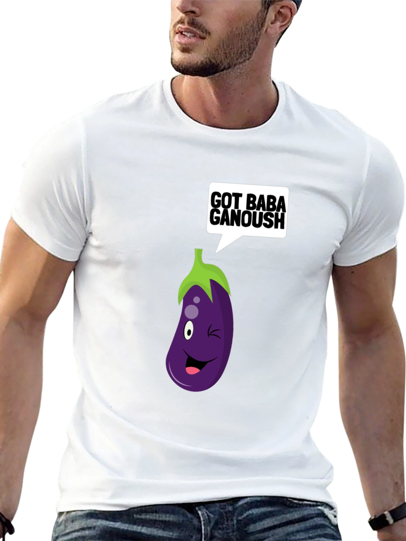 Got Baba Ganoush T-Shirt Eggplant Cartoon Tee