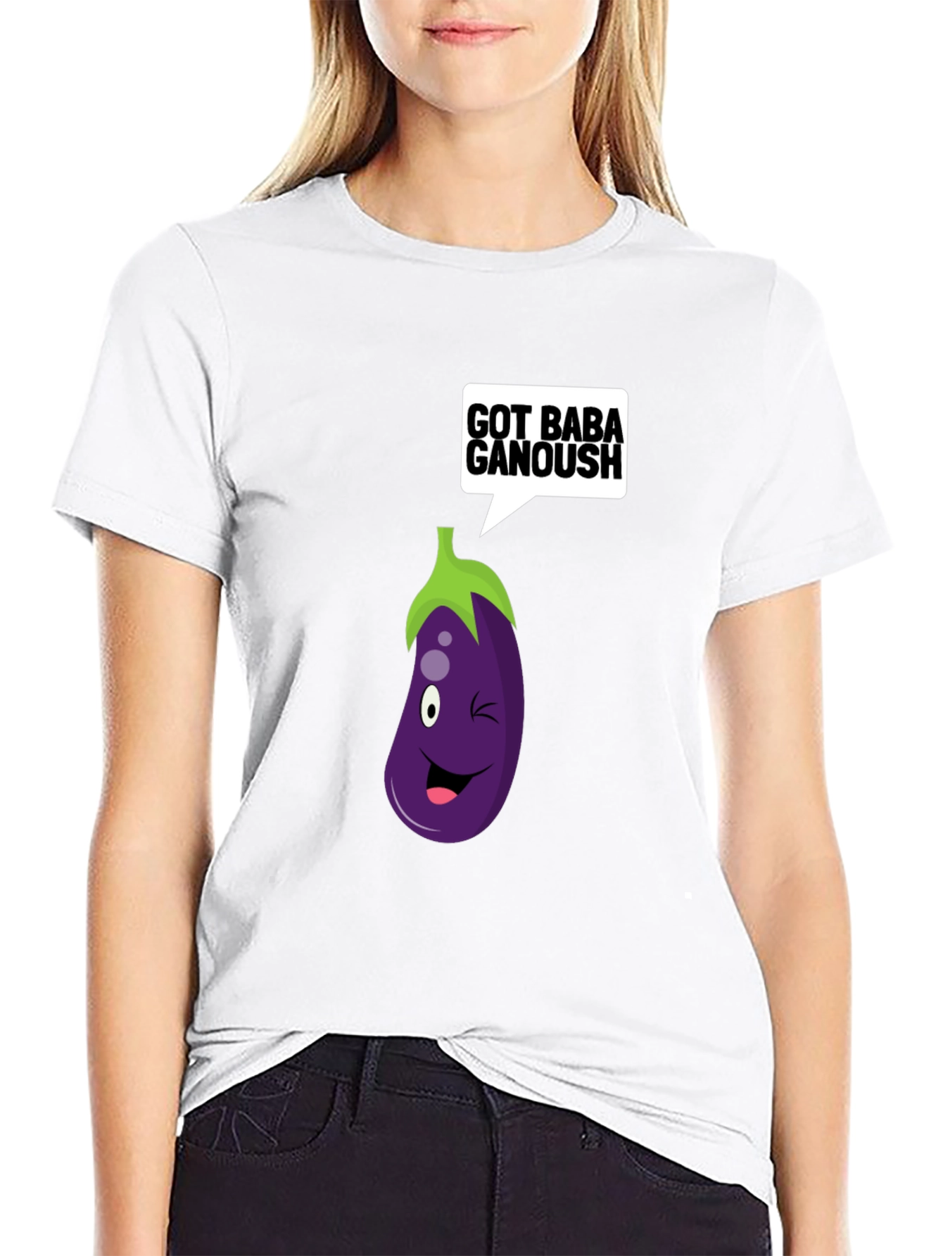 Got Baba Ganoush T-Shirt Eggplant Cartoon Tee