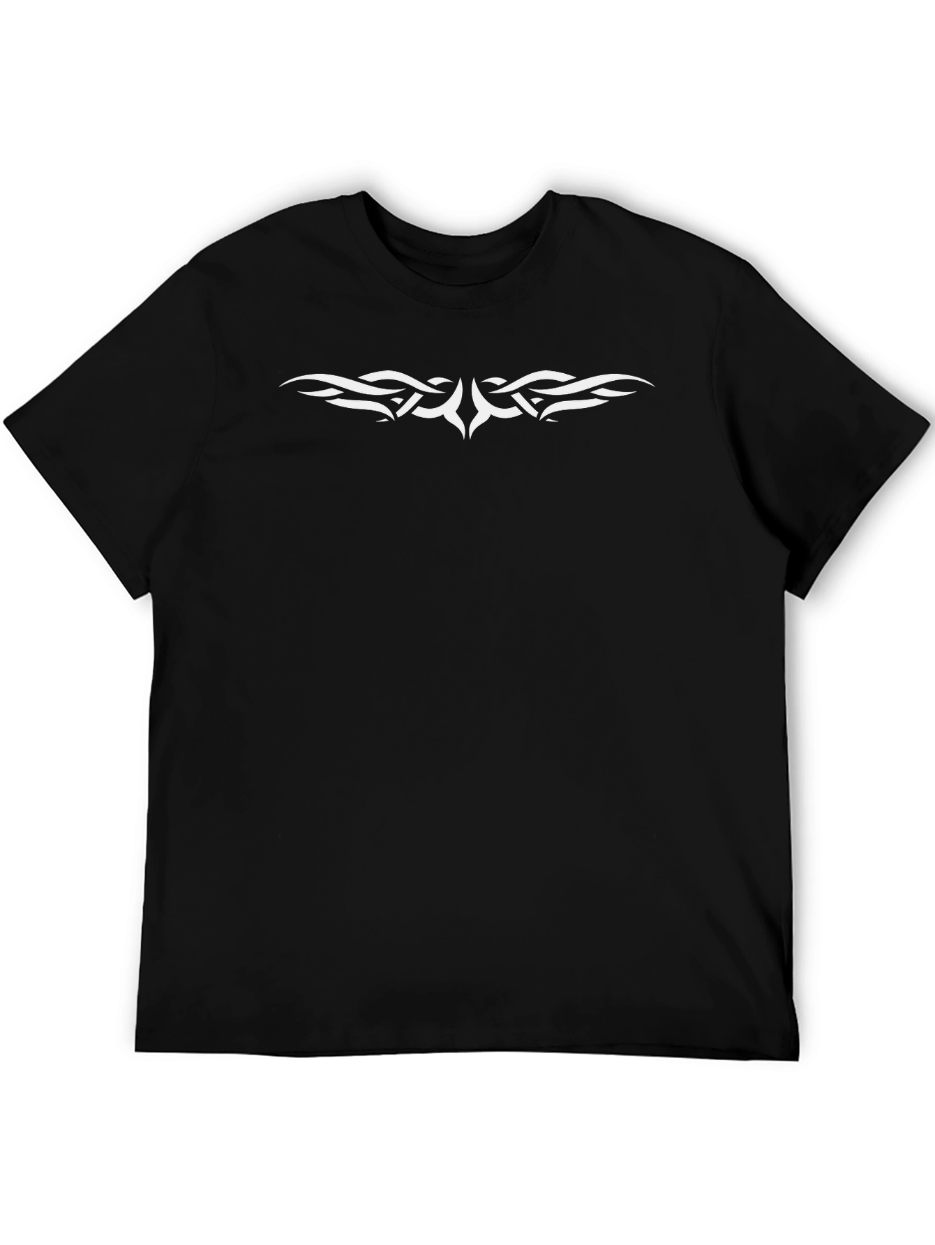 Tribal Design Black T-Shirt - Casual Fashion