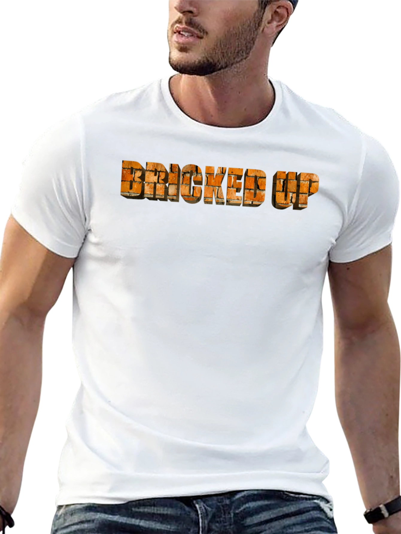 Bricked Up Graphic Tee - Novelty T-Shirt