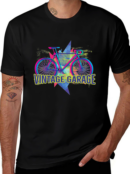 Vintage Garage Bicycle Graphic T-Shirt