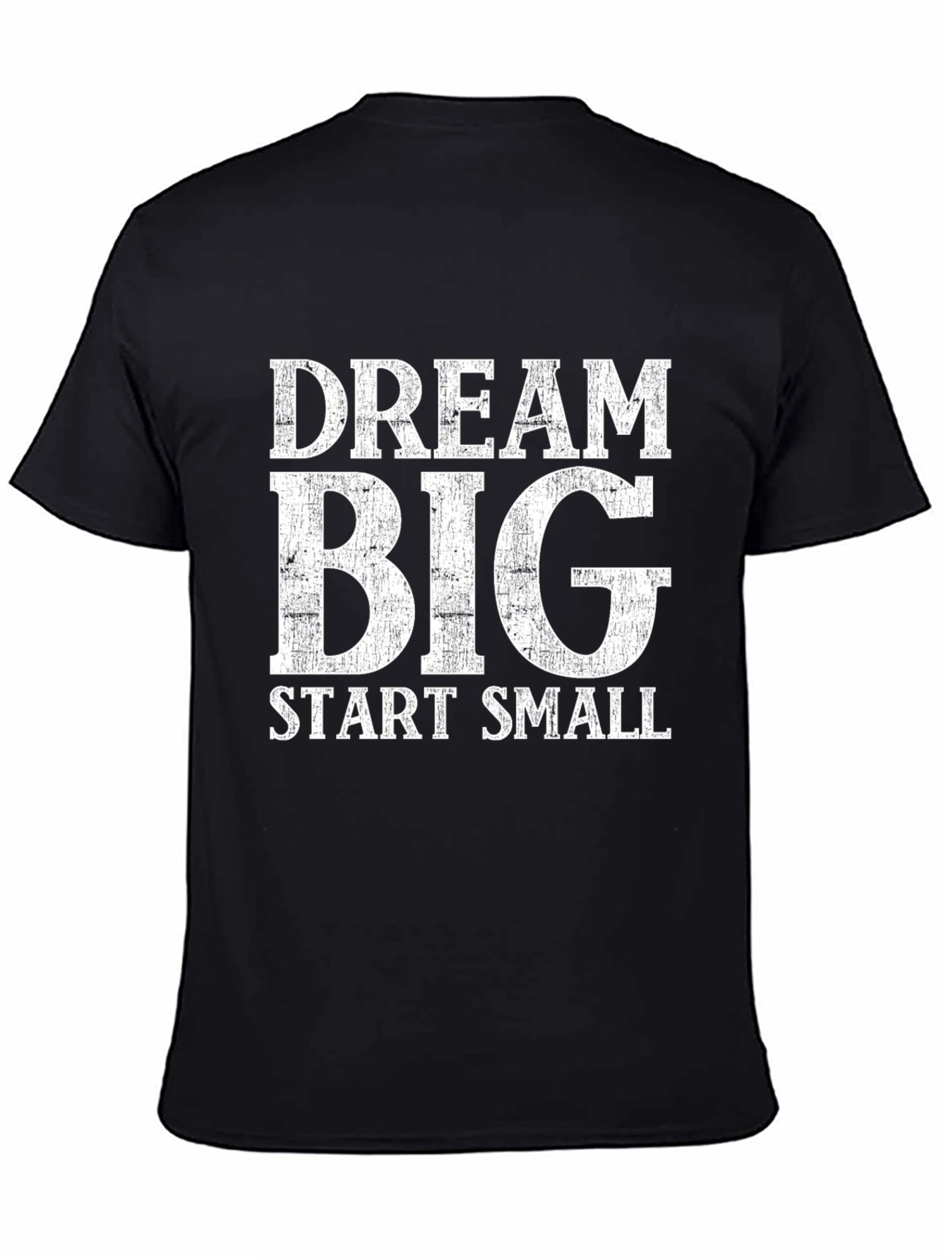 Dream Big Start Small Black Graphic T-Shirt