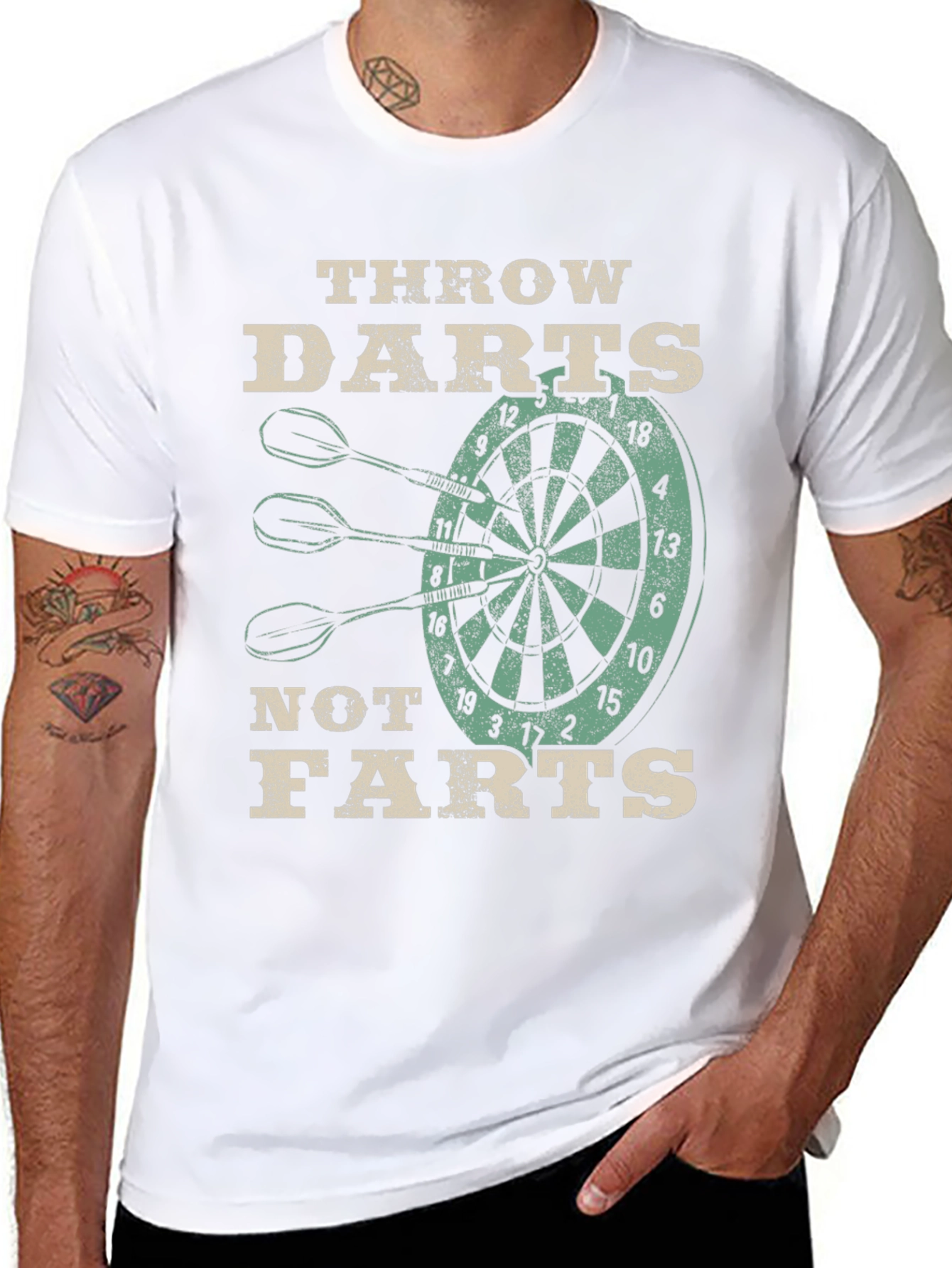 Throw Darts Not Farts Graphic Tee