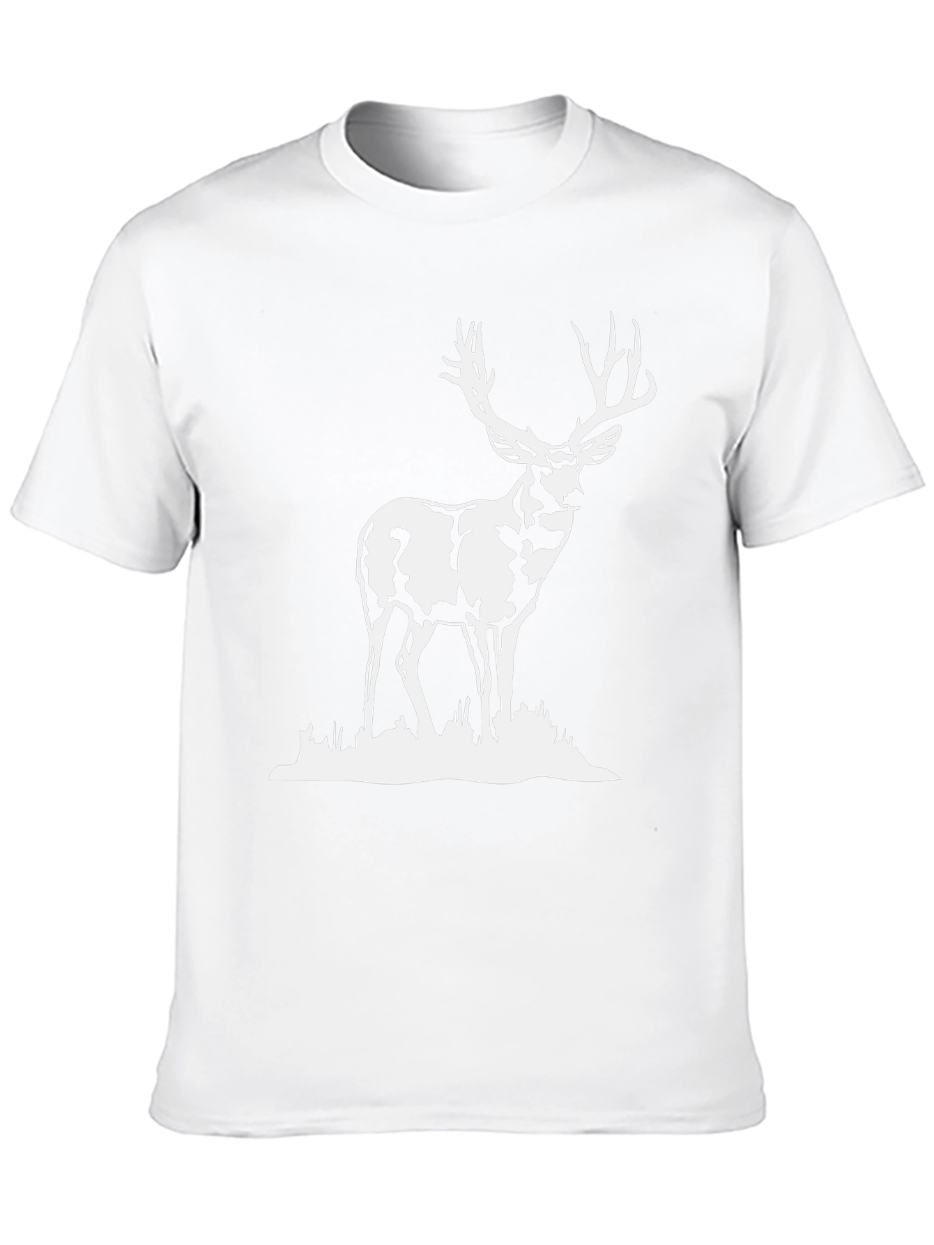 Deer Graphic Tee - Classic Black Cotton T-Shirt