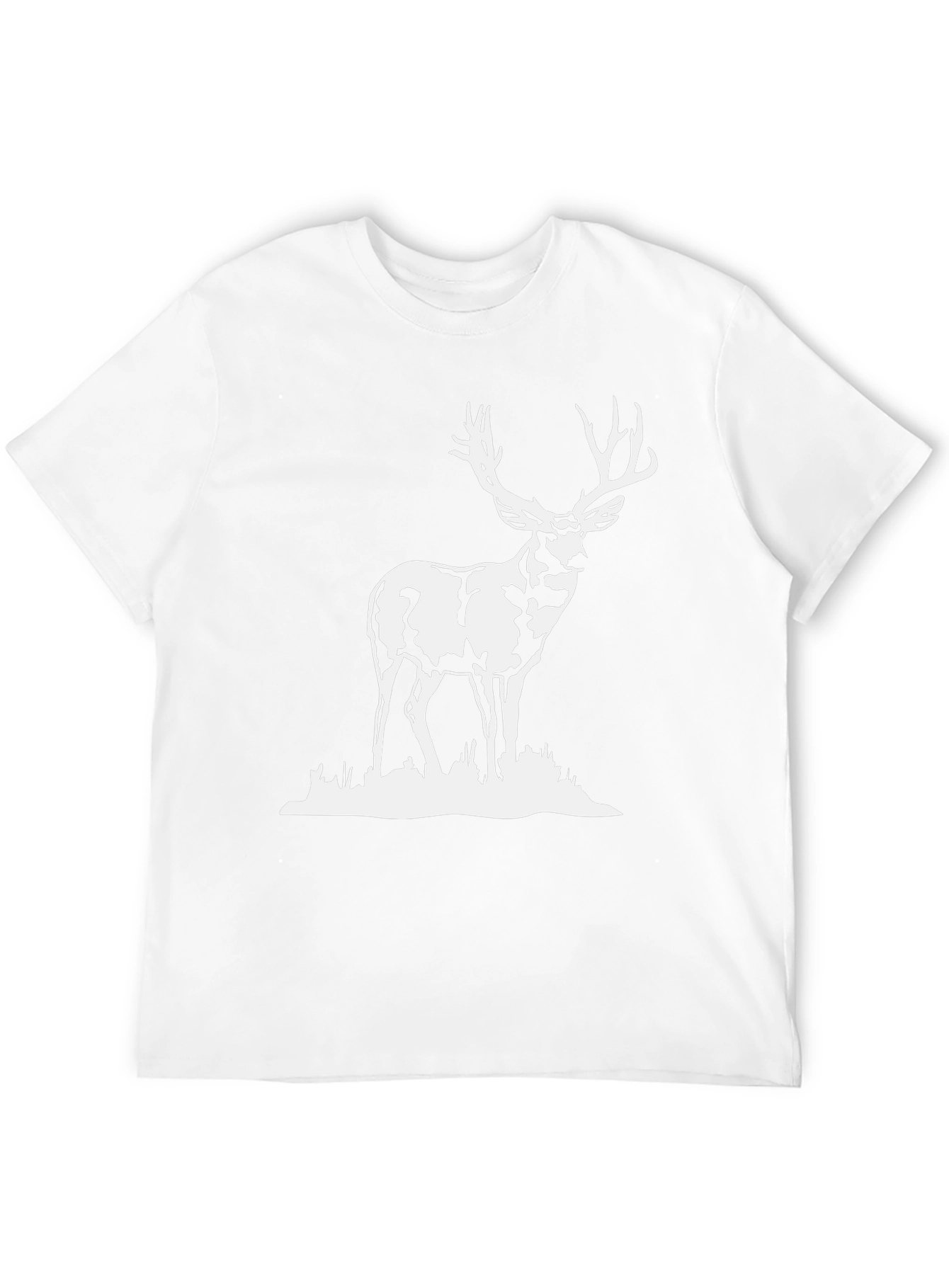 Deer Graphic Tee - Classic Black Cotton T-Shirt