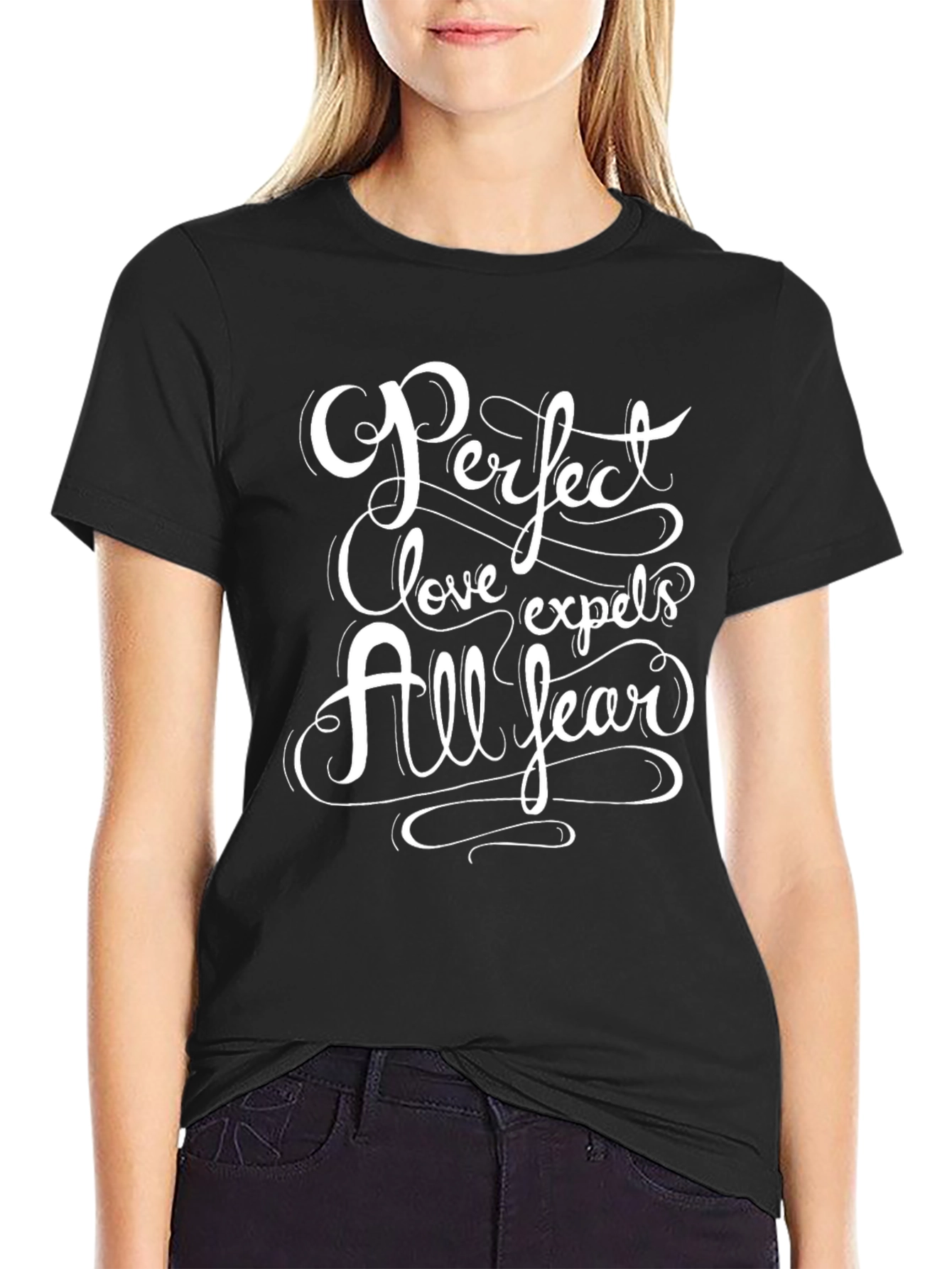 Perfect Love Graphic Tee - Black Cotton T-Shirt