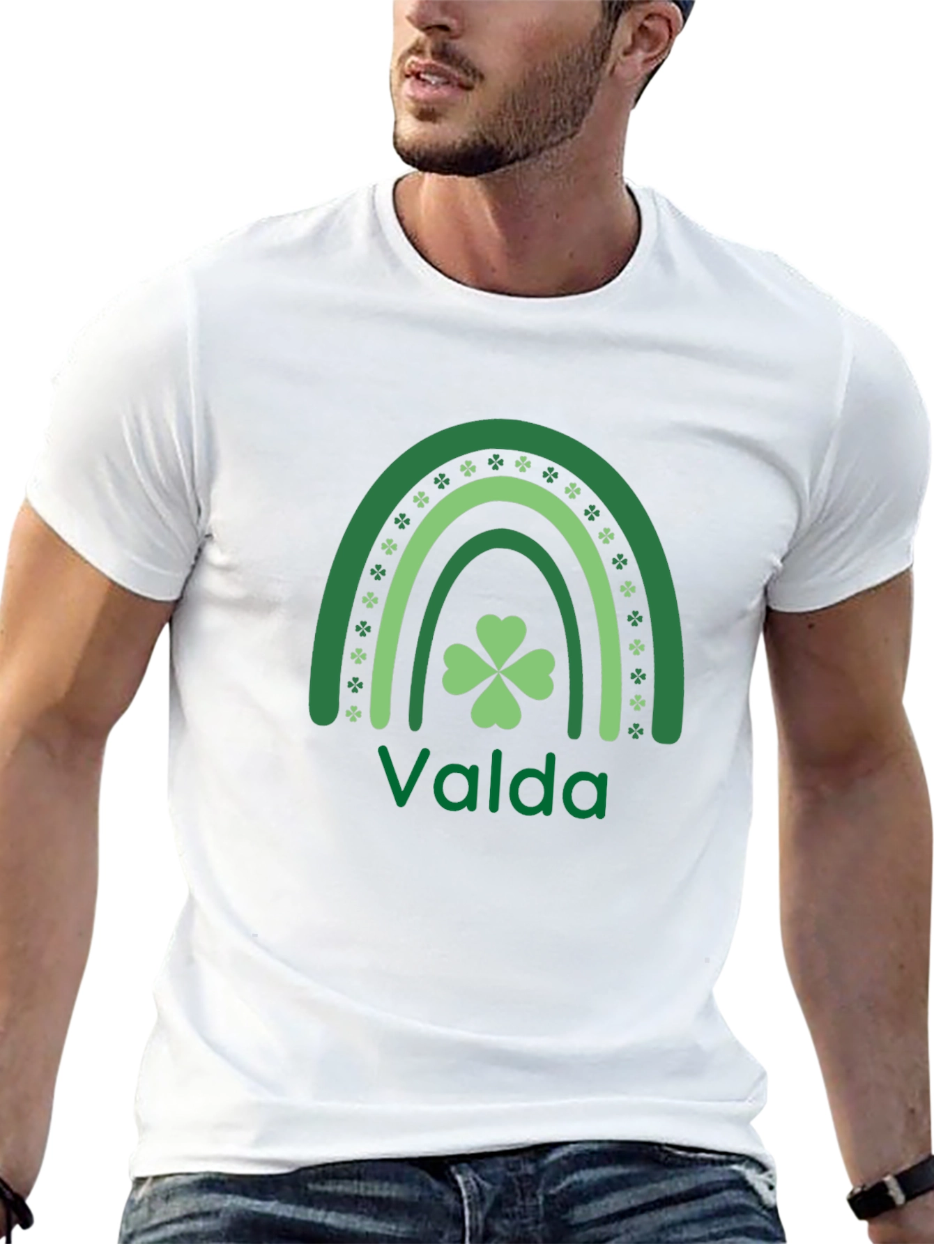 Valda St. Patricks Day Rainbow Shamrock T-Shirt