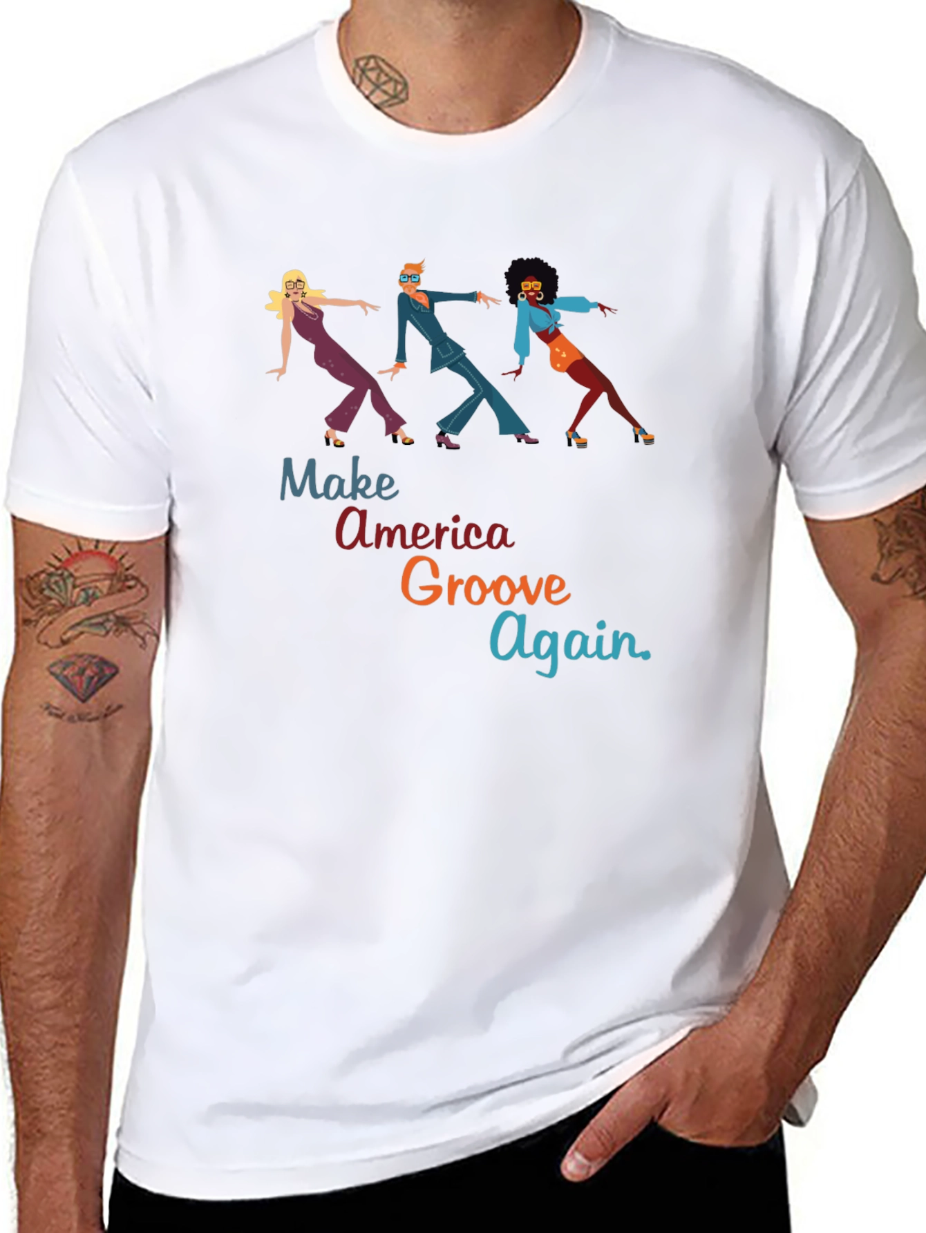 Make America Groove Again T-Shirt - Disco Era Vibes