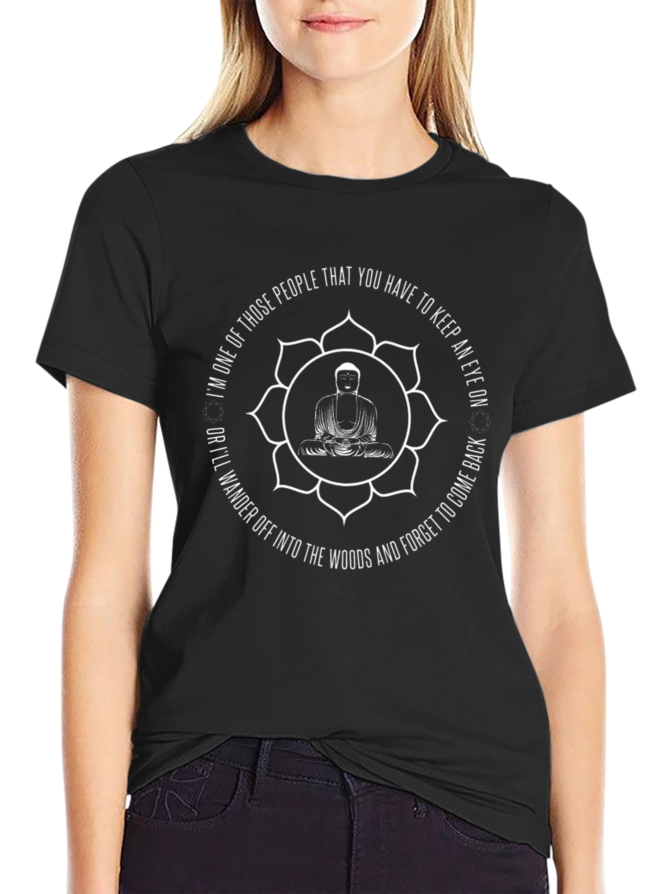 Buddha Lotus T-Shirt Wander Off Into Woods