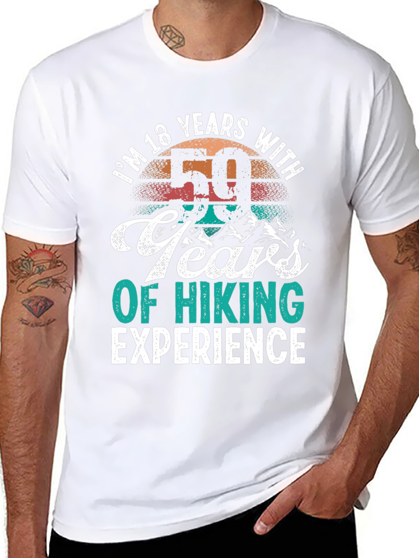 18 Years with 50 Years of Hiking Experience T-Shirt
