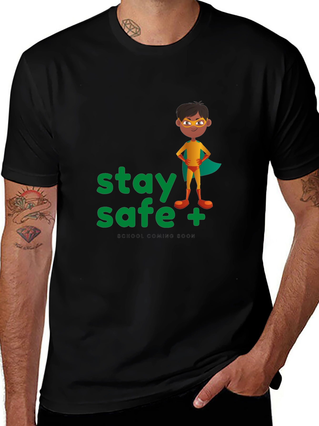 Stay Safe Superhero T-Shirt - School Ready