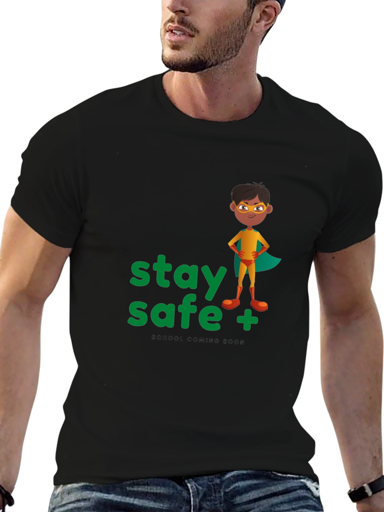 Stay Safe Superhero T-Shirt - School Ready