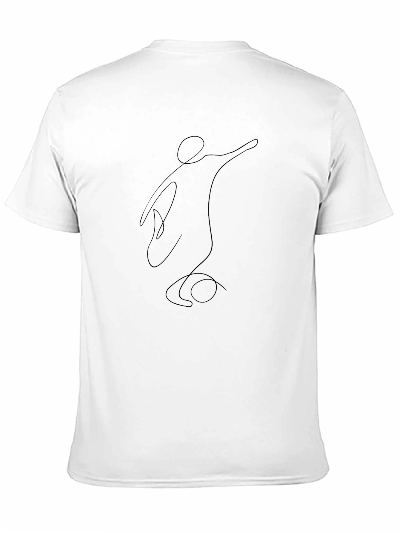 Abstract Line Art Black T-Shirt
