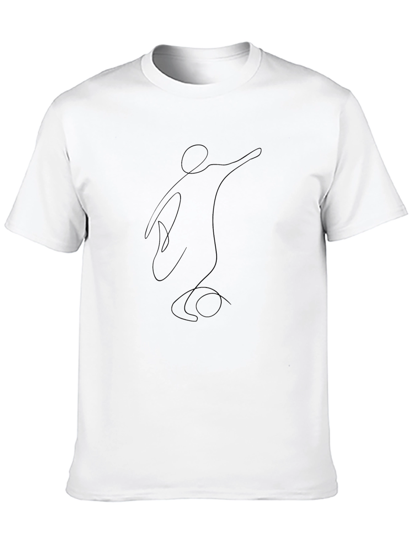 Abstract Line Art Black T-Shirt