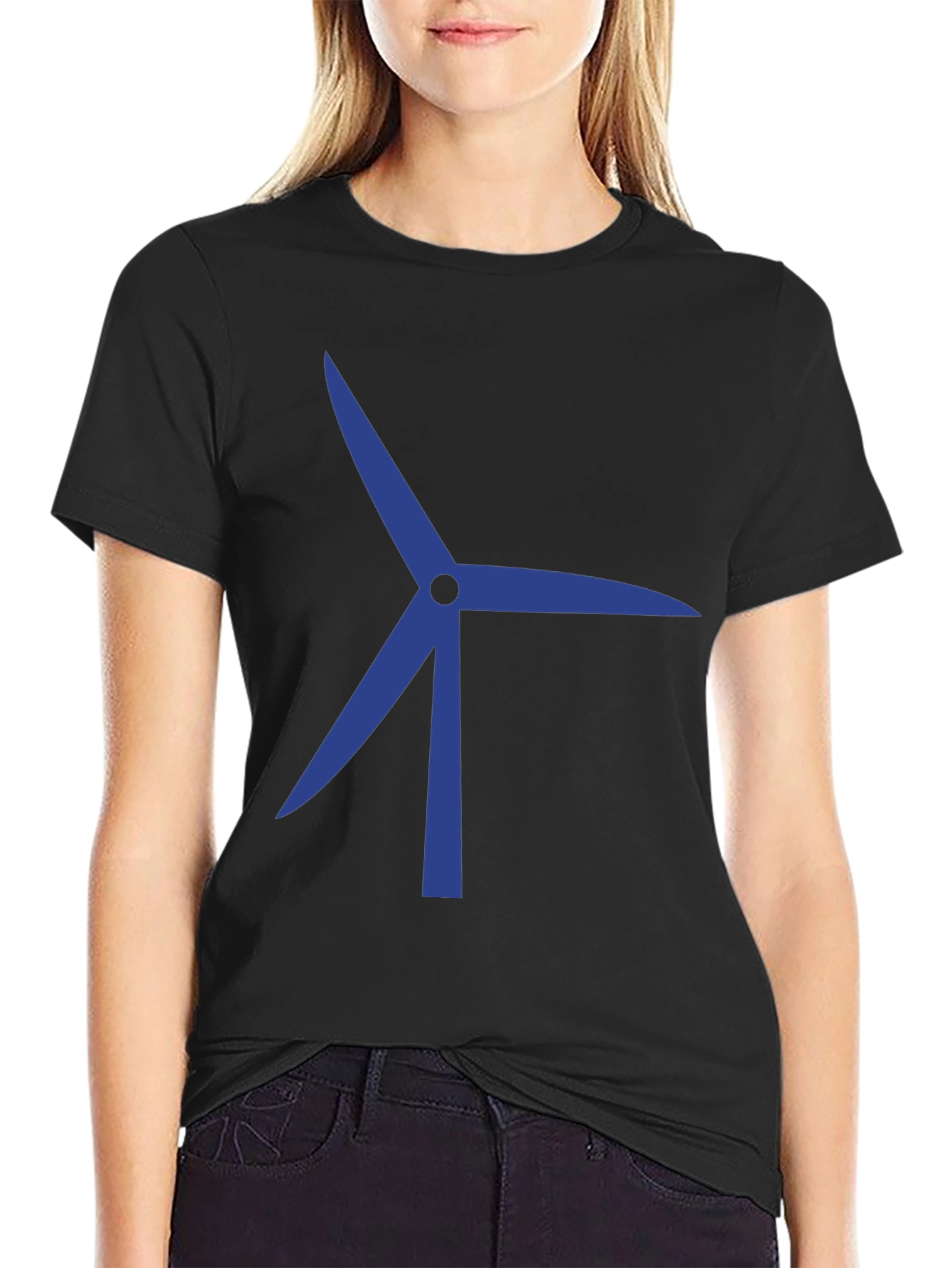 Wind Turbine Graphic T-Shirt - Sustainable Energy Tee