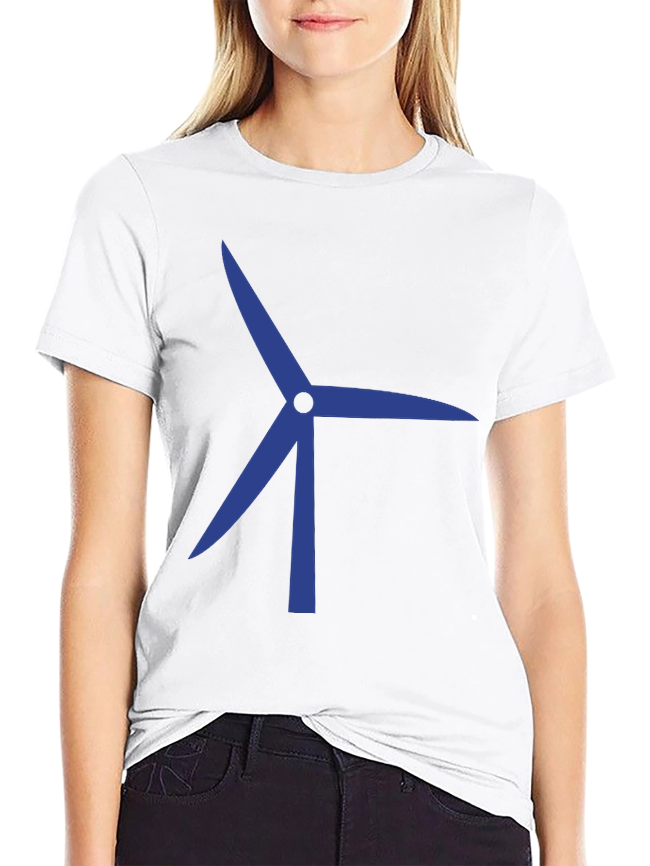Wind Turbine Graphic T-Shirt - Sustainable Energy Tee