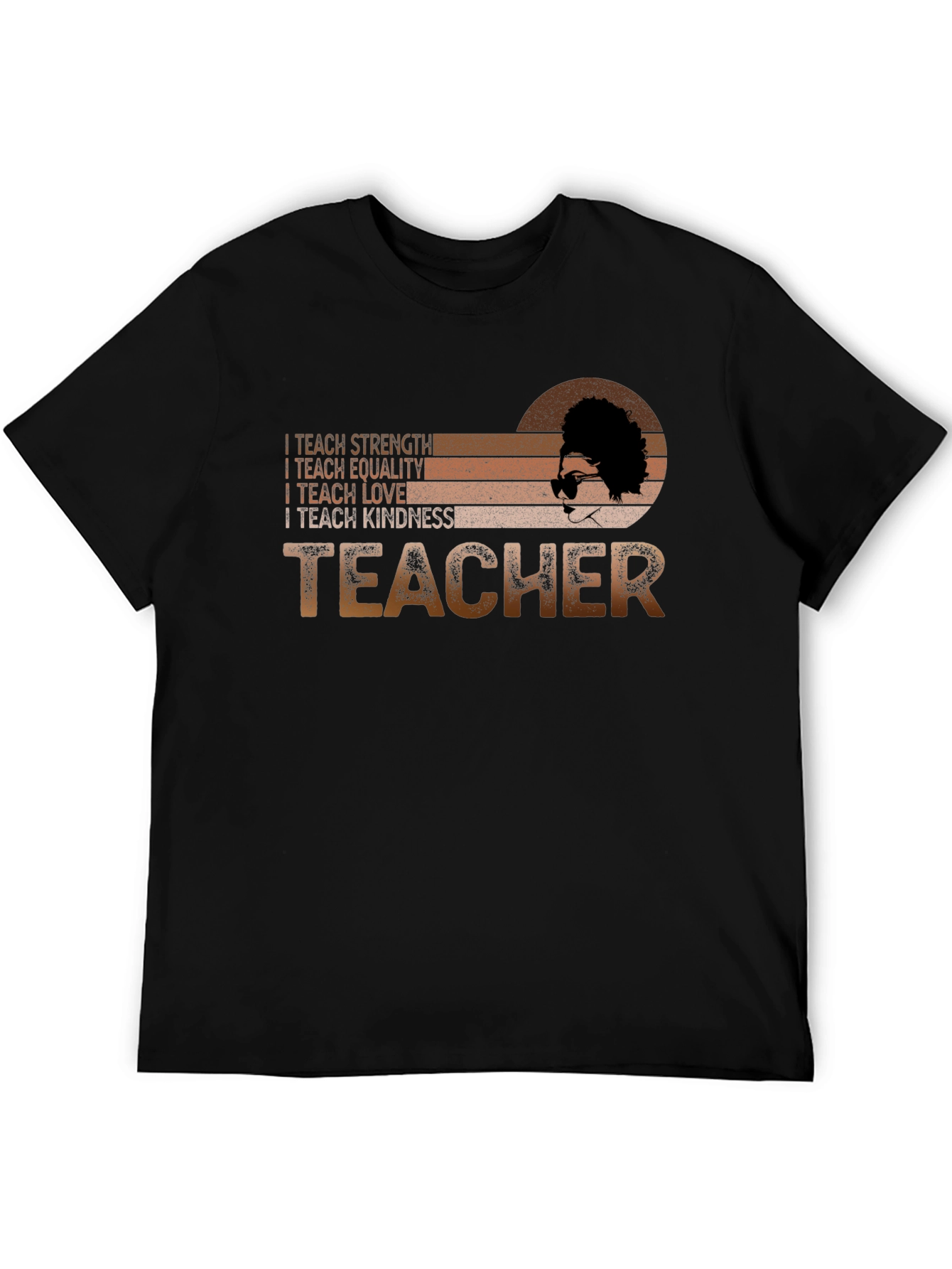 Teacher Strength Equality Love Kindness Graphic Tee