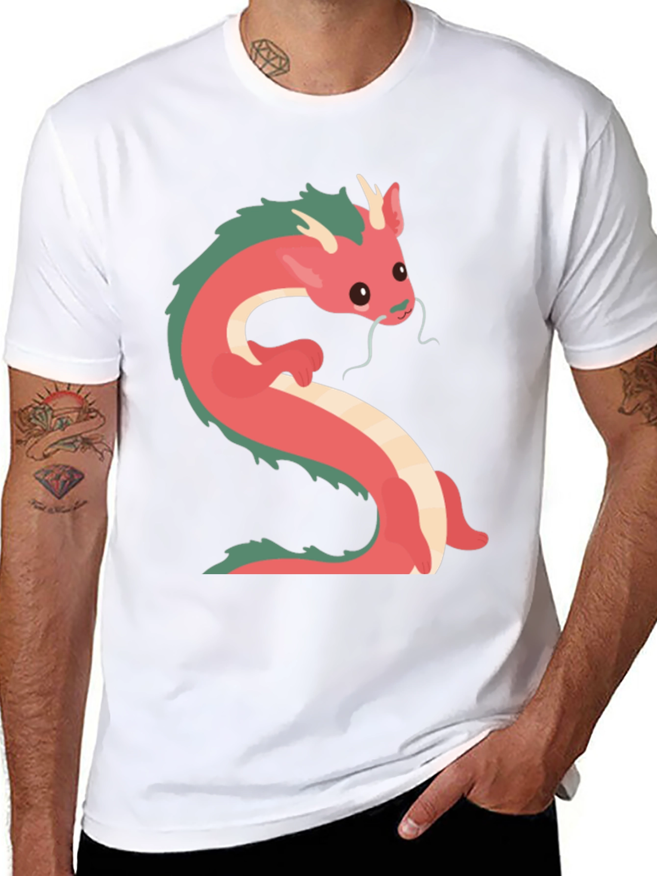 Dragon Graphic T-Shirt - Casual Black Tee
