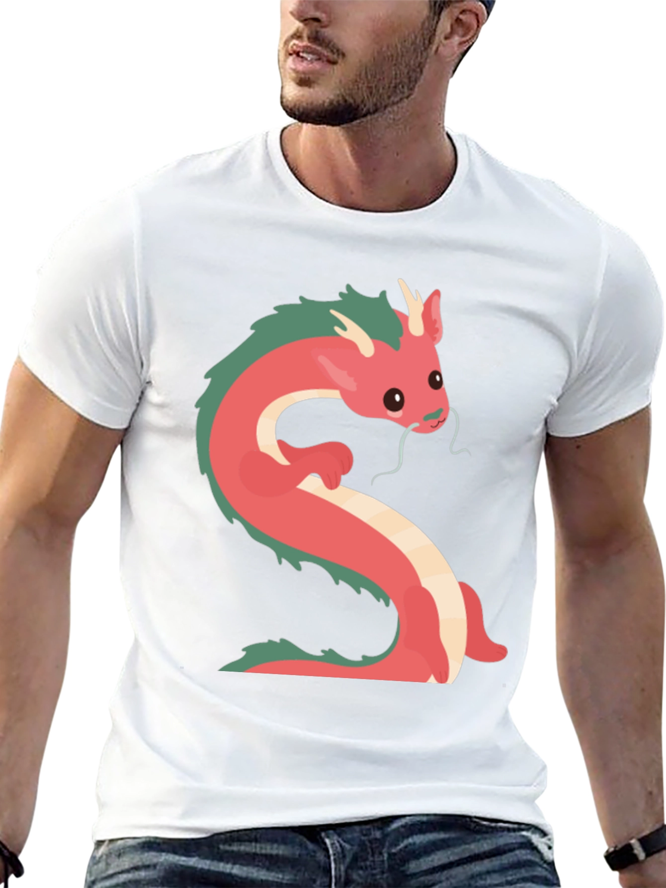 Dragon Graphic T-Shirt - Casual Black Tee