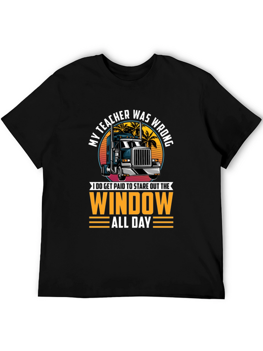 My Teacher Was Wrong Trucker T-Shirt