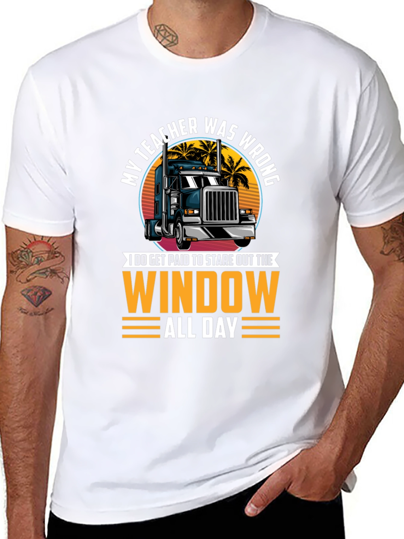 My Teacher Was Wrong Trucker T-Shirt