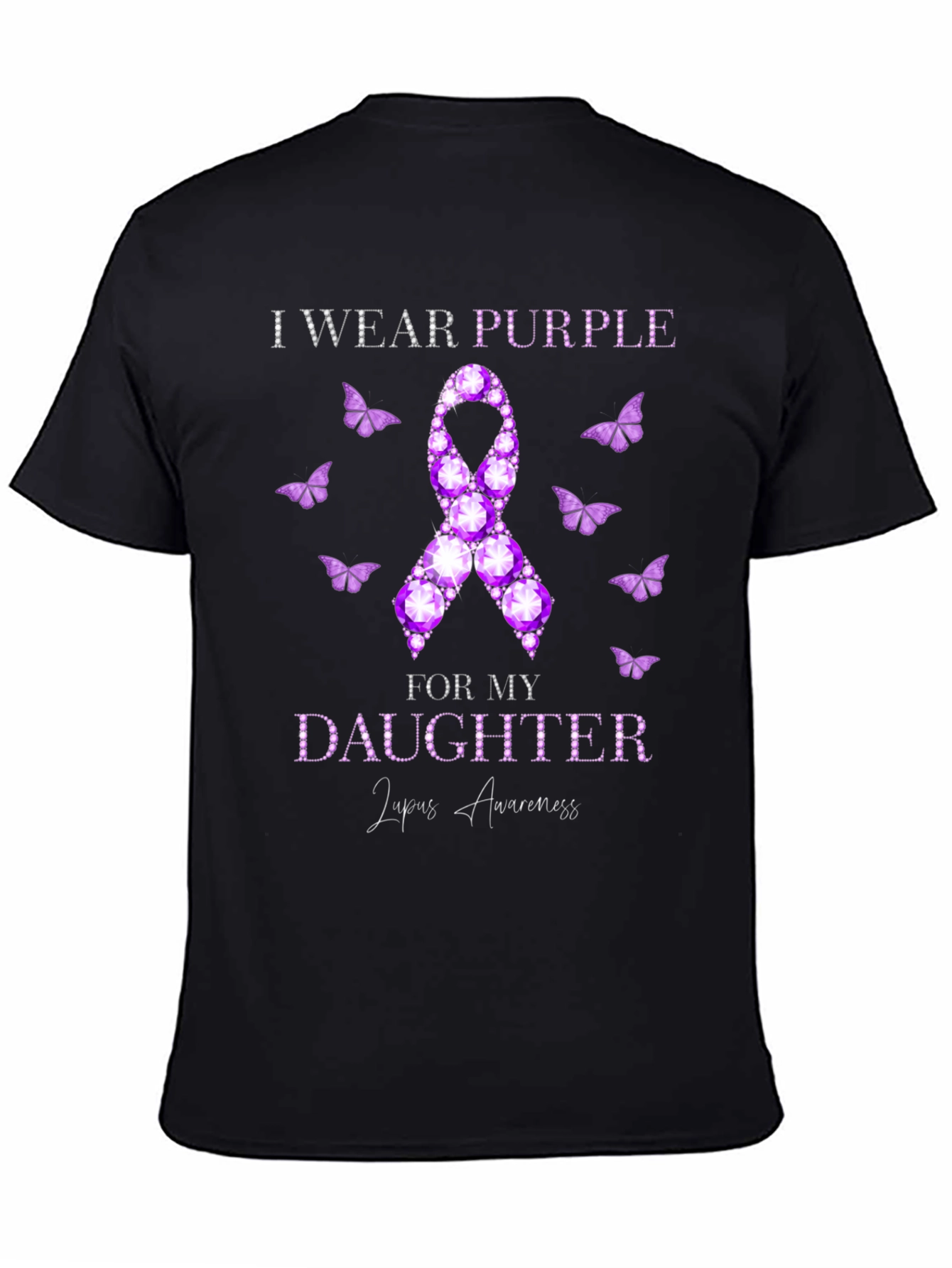Purple Lupus Awareness Daughter T-Shirt