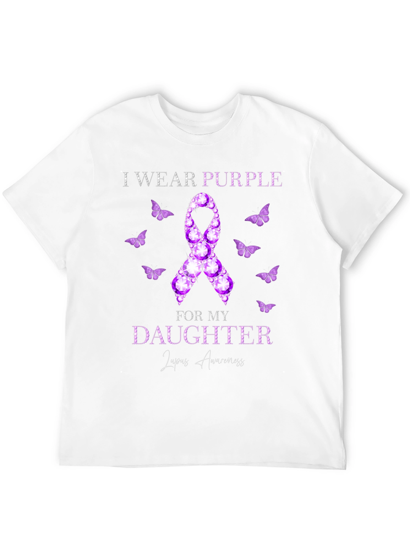 Purple Lupus Awareness Daughter T-Shirt