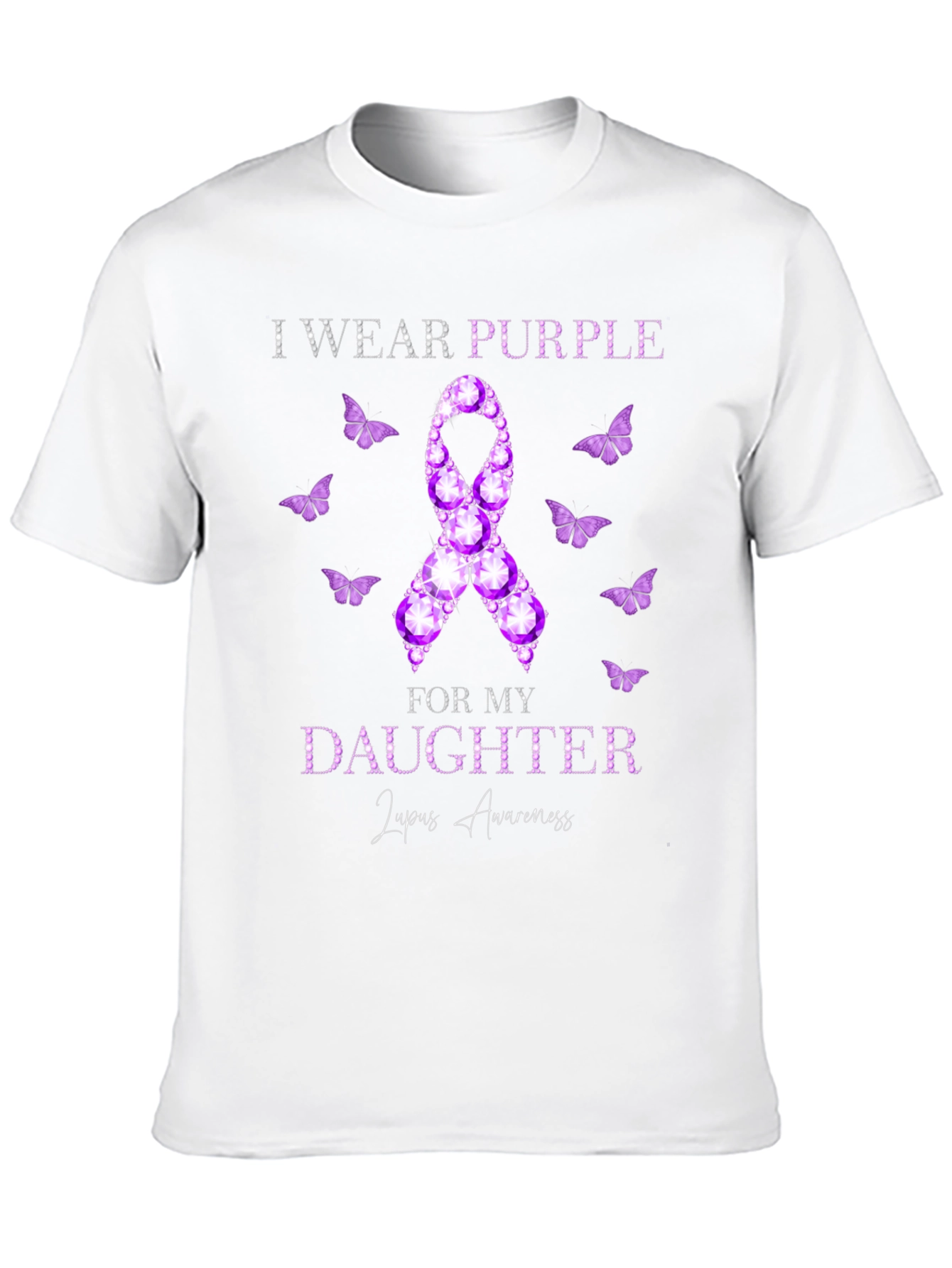 Purple Lupus Awareness Daughter T-Shirt