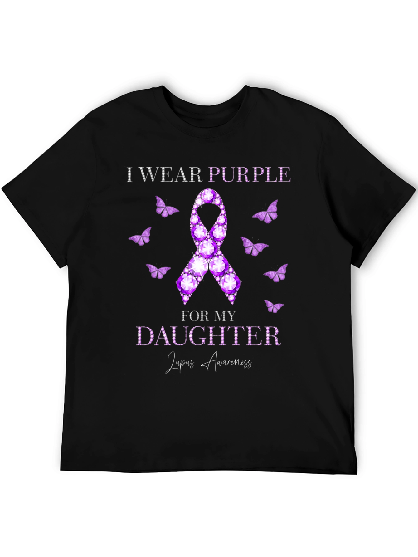 Purple Lupus Awareness Daughter T-Shirt