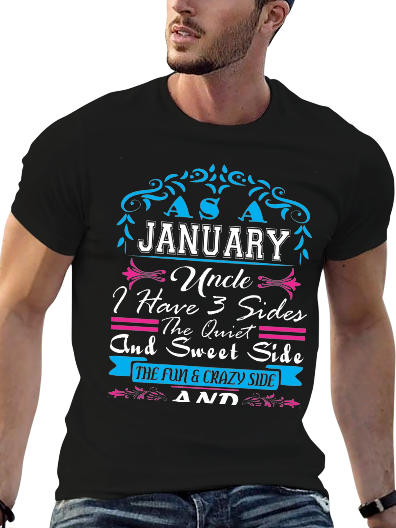 January Uncle: 3 Sides T-Shirt
