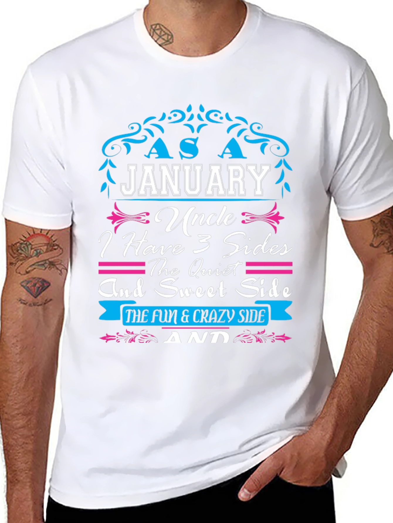 January Uncle: 3 Sides T-Shirt