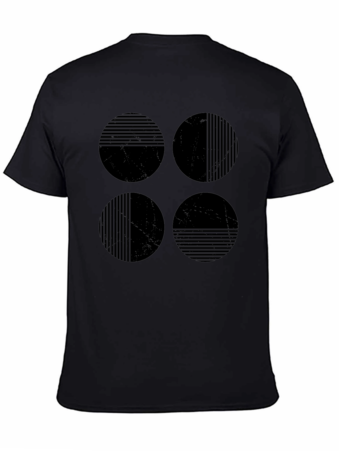 Geometric Circle Graphic Black Tee