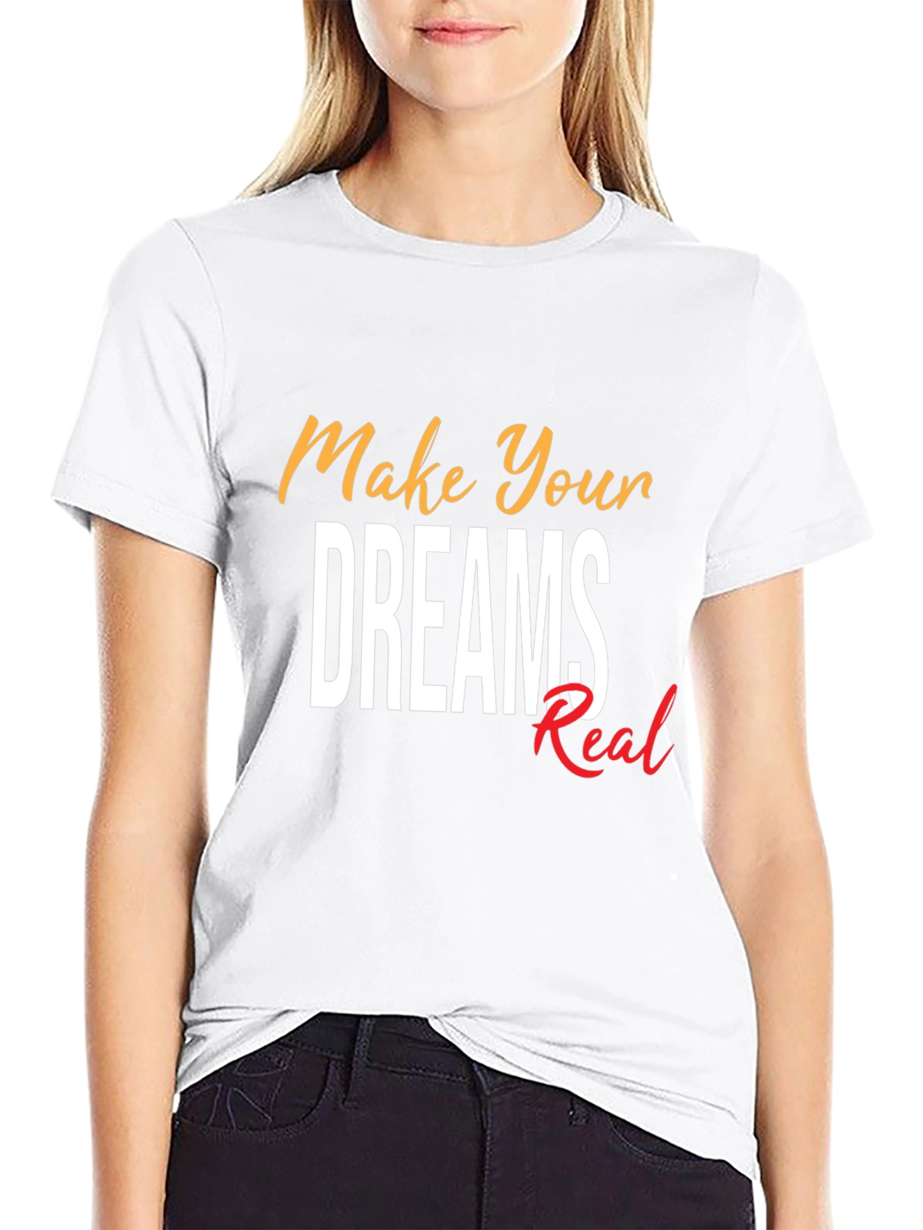 Make Your Dreams Real Graphic Tee - Black