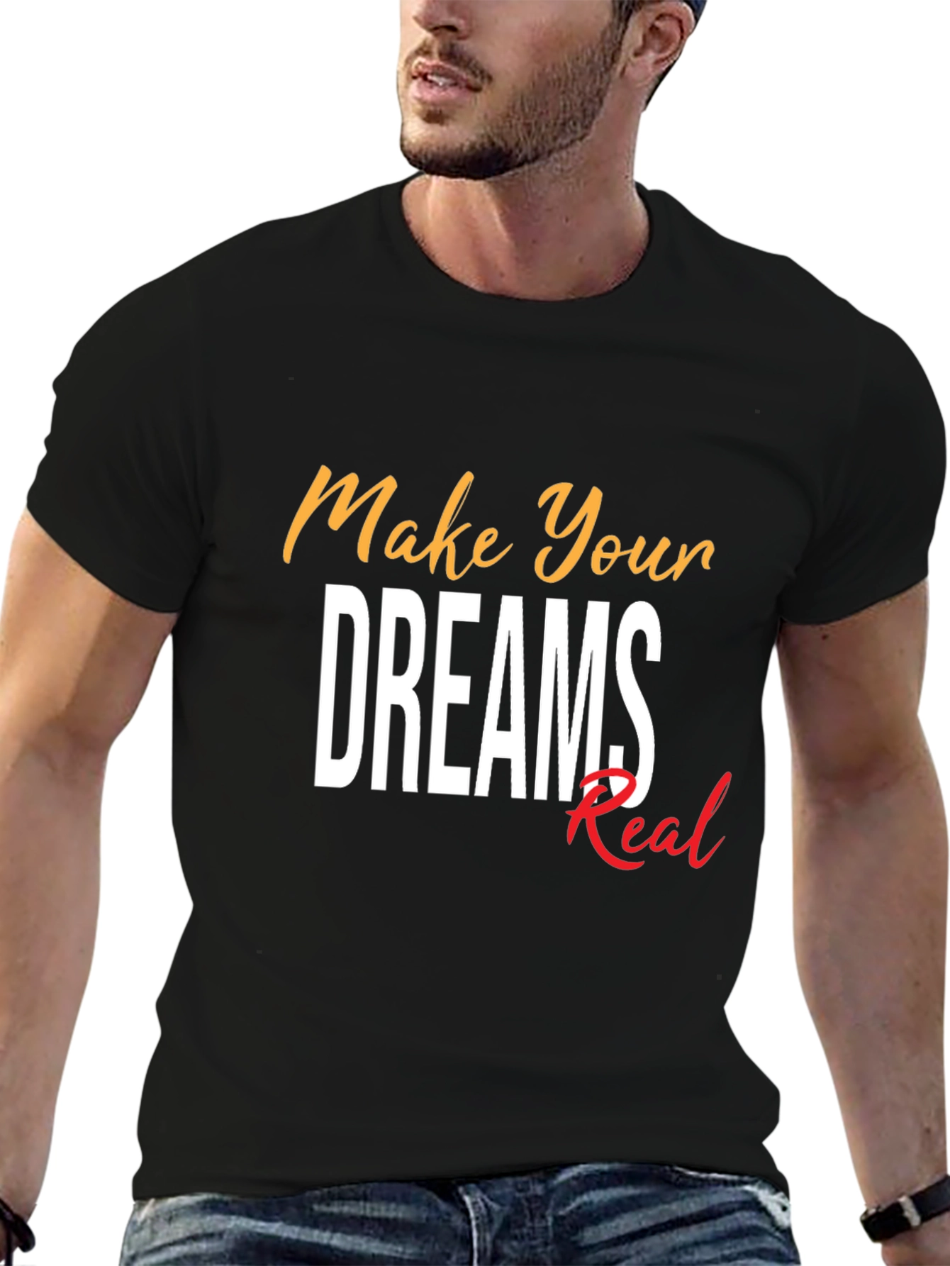 Make Your Dreams Real Graphic Tee - Black