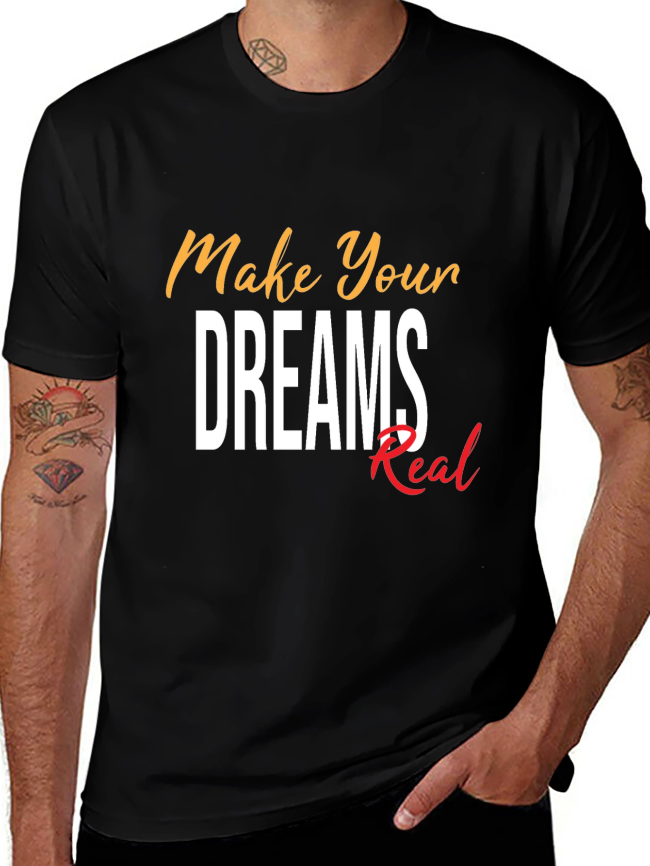 Make Your Dreams Real Graphic Tee - Black