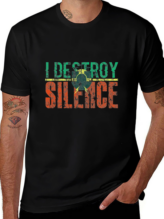 I Destroy Silence T-Shirt - Retro Style Tee