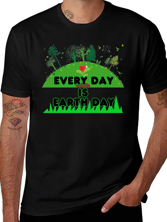Every Day is Earth Day Black Graphic Tee