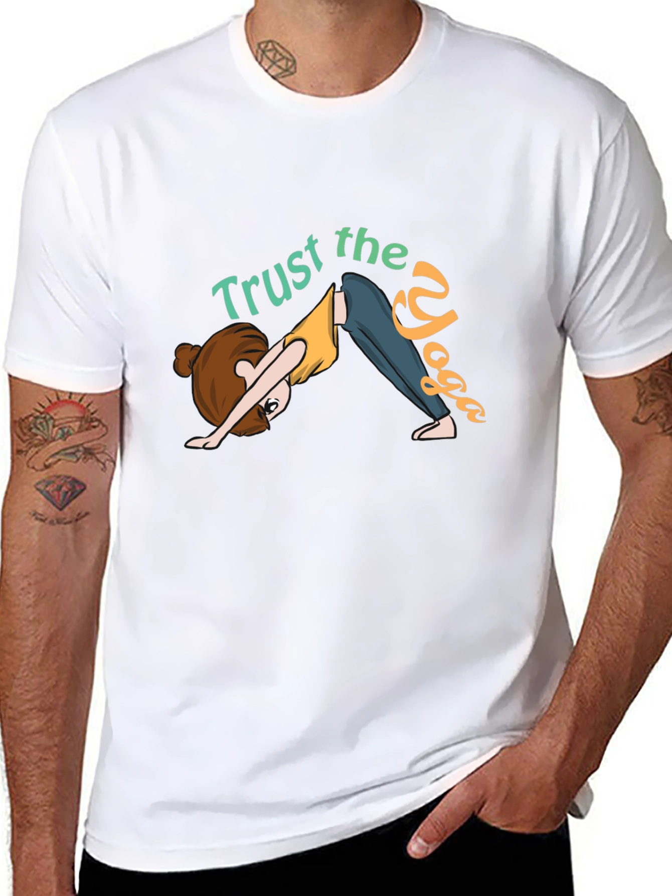 Trust the Yoga Black Graphic T-Shirt