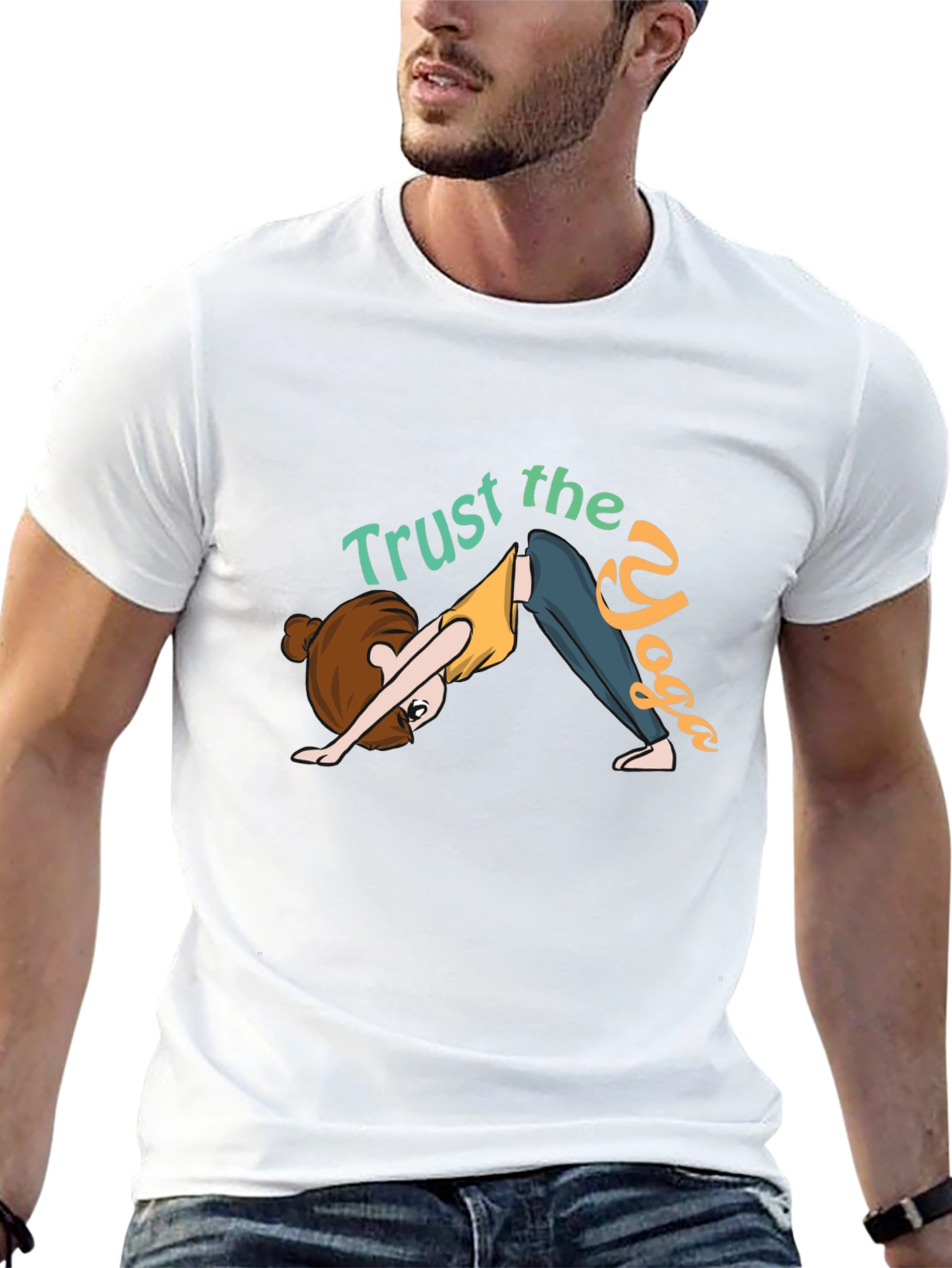 Trust the Yoga Black Graphic T-Shirt