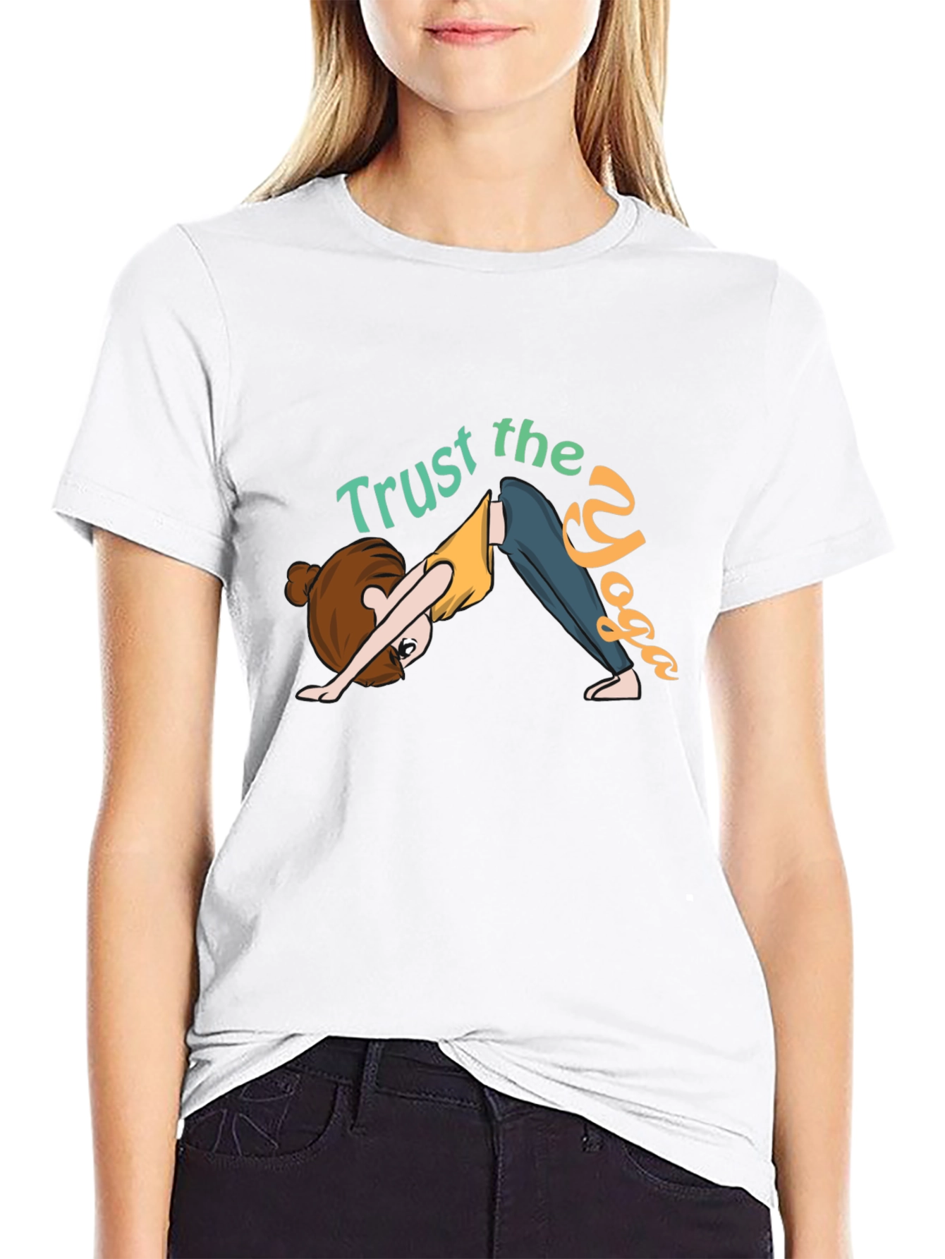 Trust the Yoga Black Graphic T-Shirt