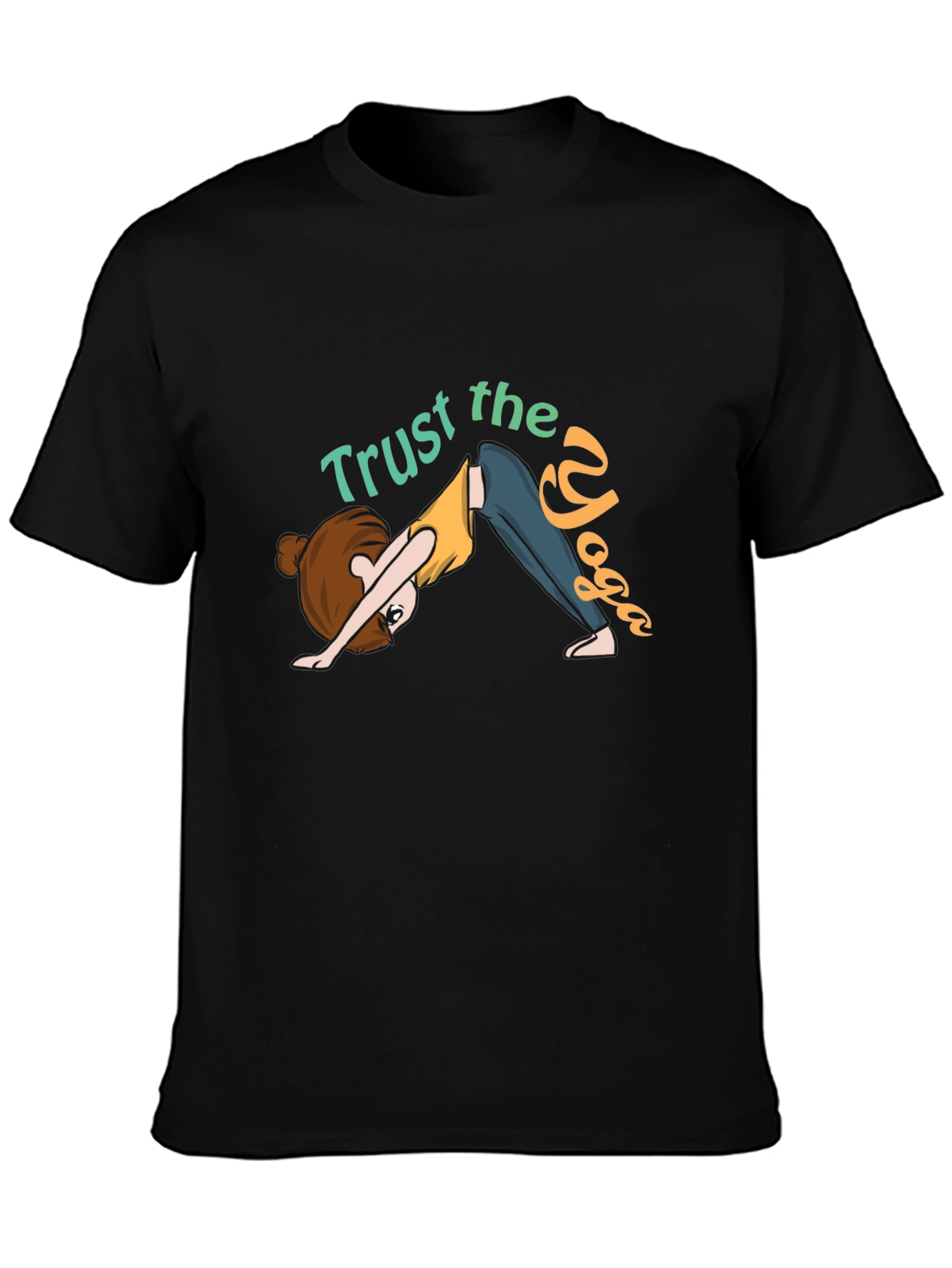 Trust the Yoga Black Graphic T-Shirt