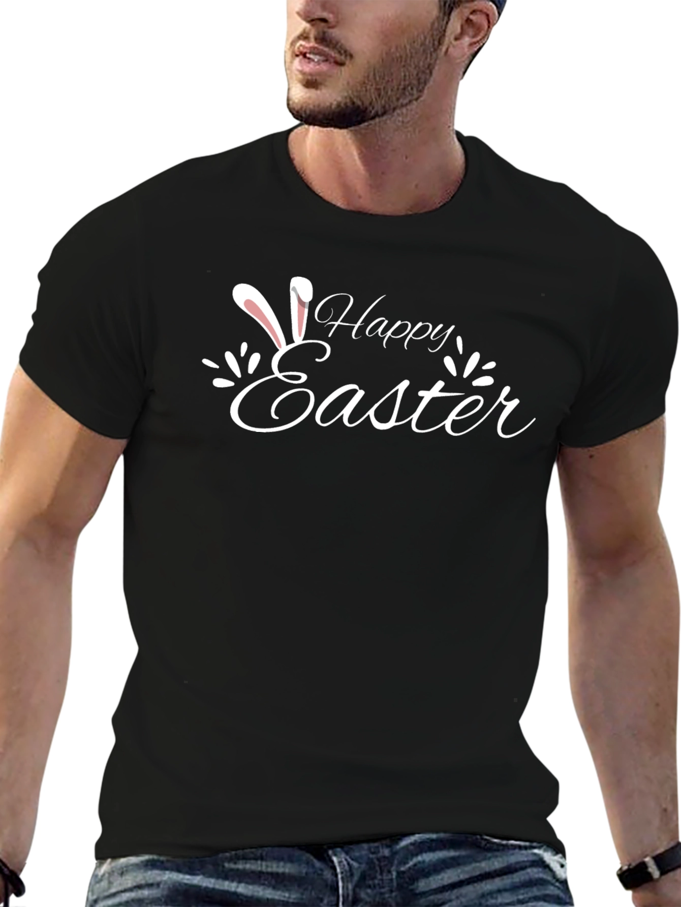 Happy Easter Bunny Ears Graphic Tee