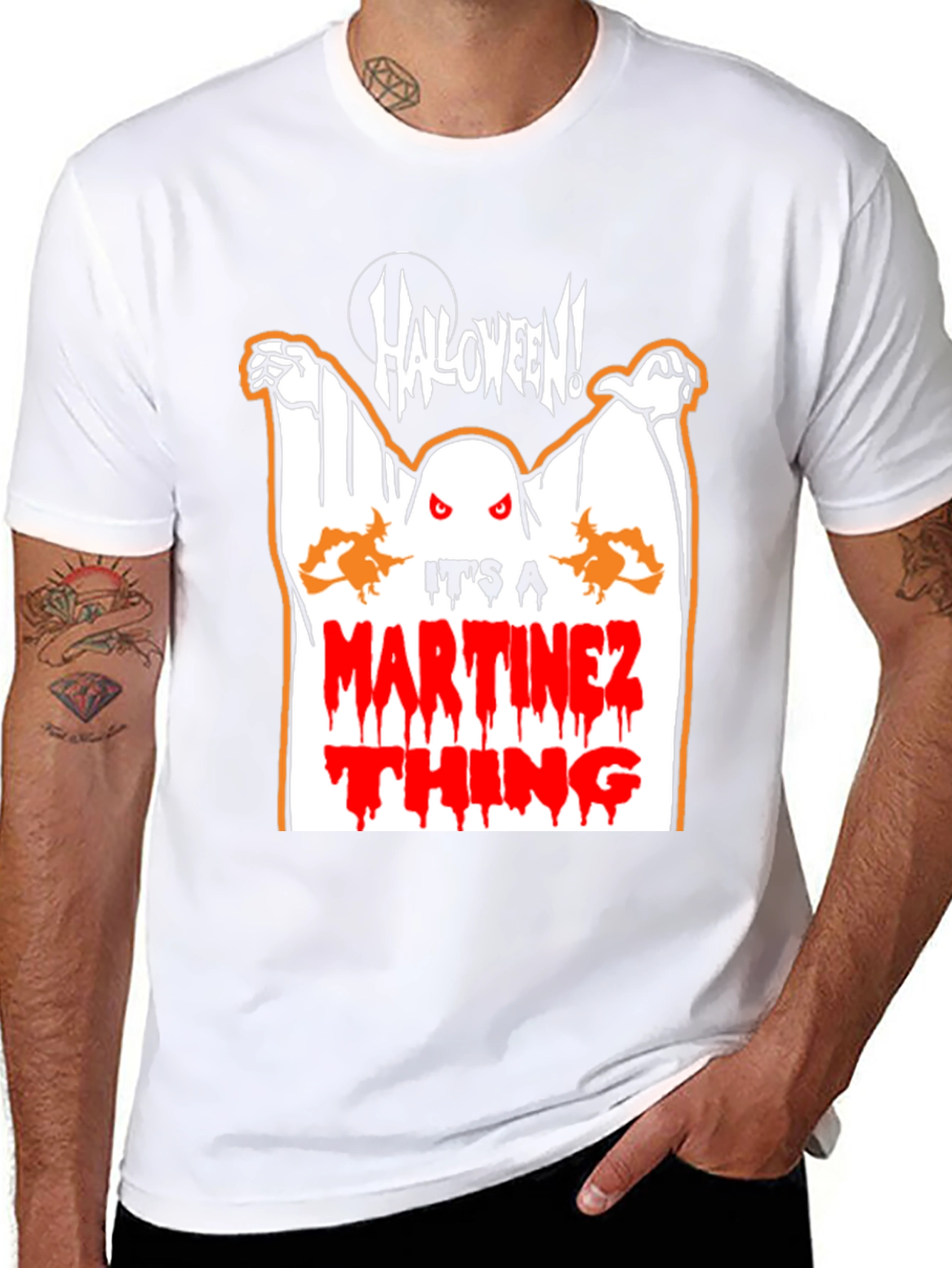 Halloween Martinez Thing Ghost Graphic T-Shirt