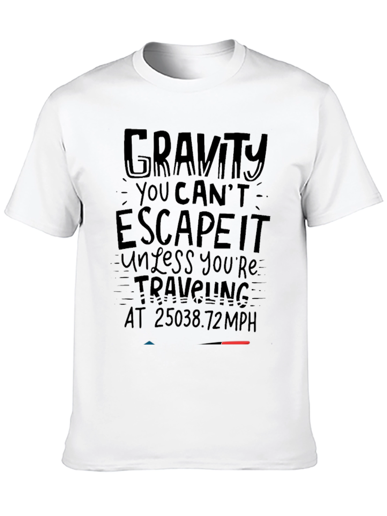 Gravity Escape Speed Black Graphic T-Shirt